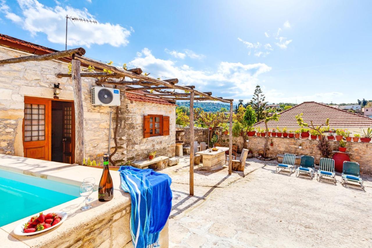 Traditional Home Vereniki With Heated Pool - By Apokoronas Villas Gavalochori Zewnętrze zdjęcie